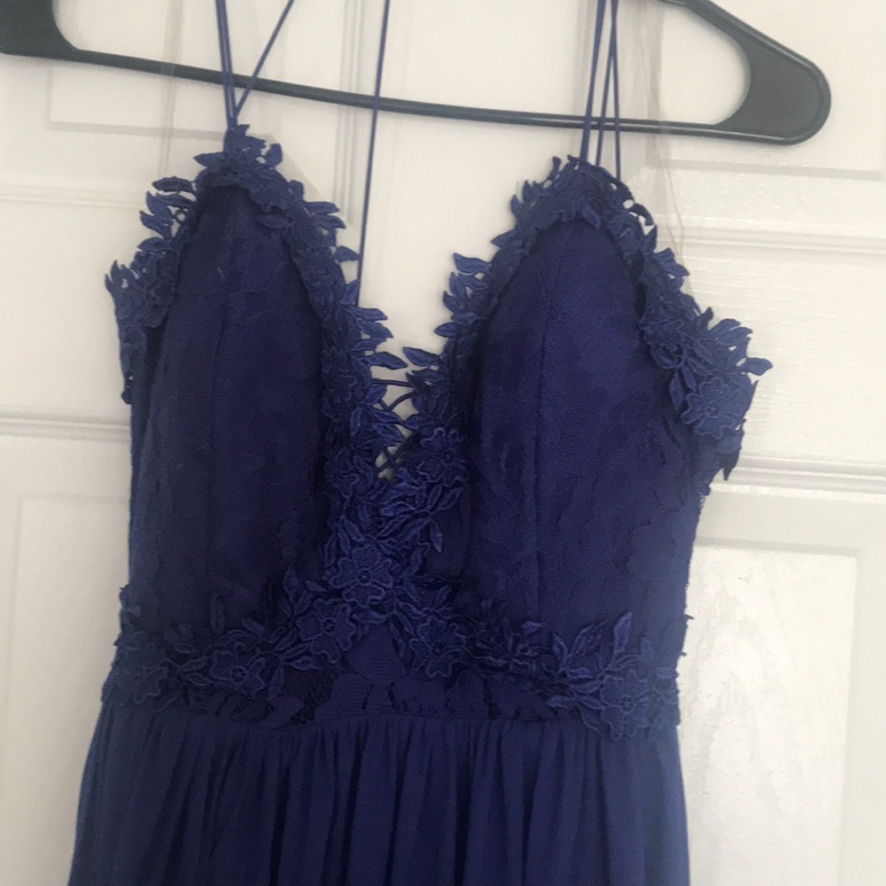 Long blue dress